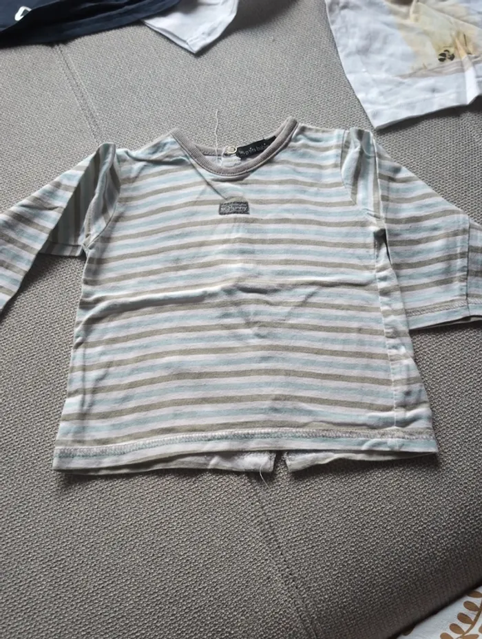 Lot 6 t-shirt manche longue 9 mois - photo numéro 9