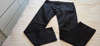 Jean homme tissu enduit noir T.48