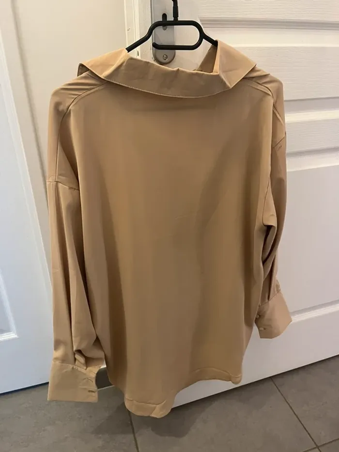 Chemisier blouse beige uni - photo numéro 6