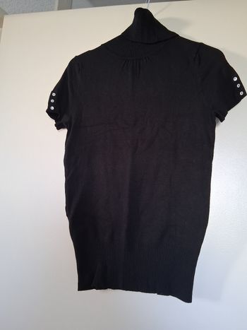 Pull manches courtes noir " t- 1"