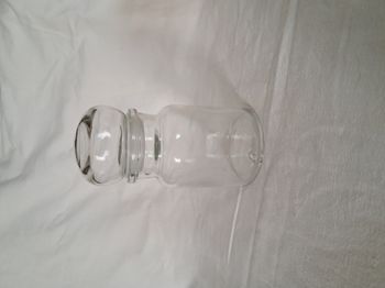 Bocal hermétique style pot d'apothicaire belgium en verre transparent H 14 cm