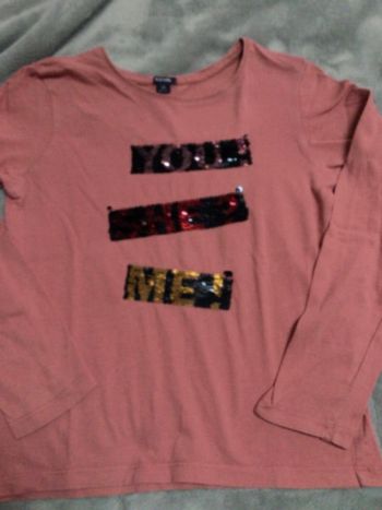 tee shirt teeshirt manches longues kiabi 8 ans vieux rose