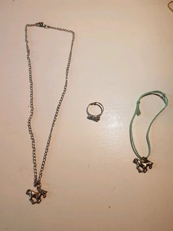 Collier + bracelet + bague