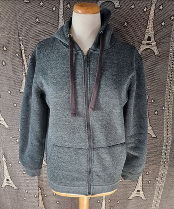 Gilet zippé gris foncé taille S mixte
