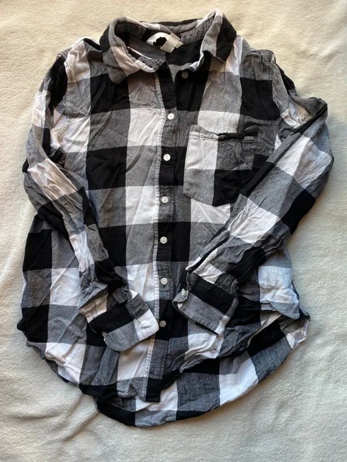 Chemise à carreaux H&M – Taille 36 – Très bon état - photo numéro 2