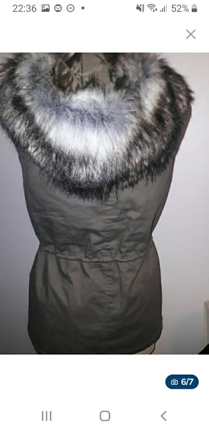 Parka femme matelassée sans manches + fourrure FC jeansT 36 38 - photo numéro 2