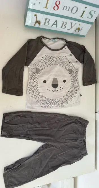 Pyjama léger 2 pièces 18 mois