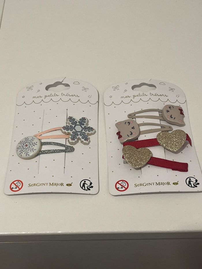 Lot barrettes neuves sergent major