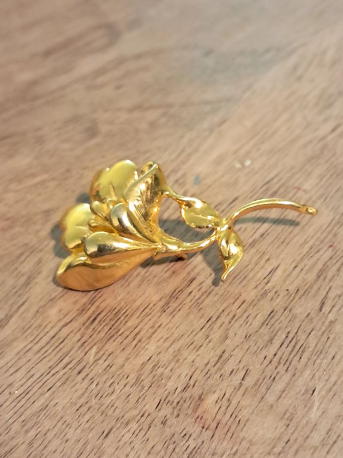 Broche fleur ancienne - photo numéro 2
