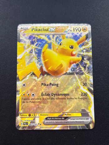 Carte Pokémon Pikachu Ex 063/193 série Évolutions a Paldea 