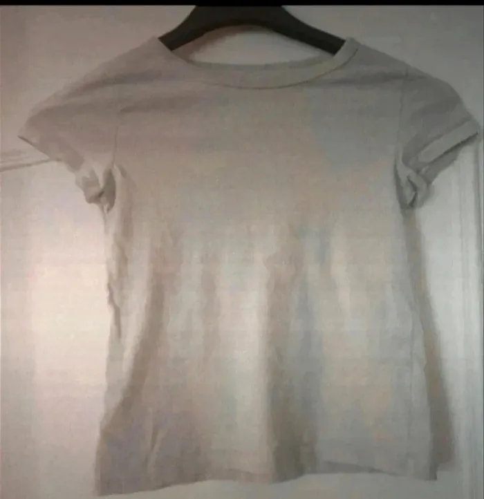 T-shirt H&M fille 4-6 ans coton gris - photo numéro 2