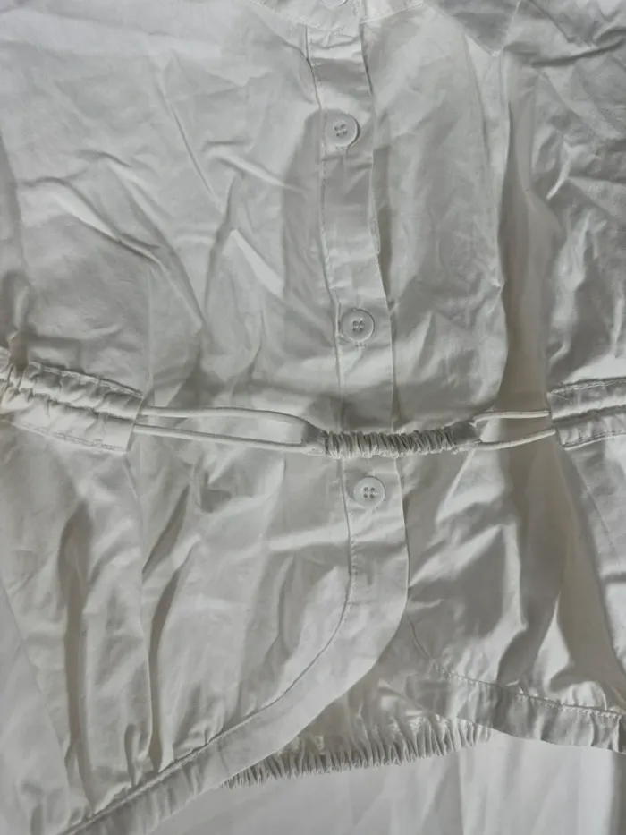 Chemise crop top blanche AliExpress - photo numéro 3