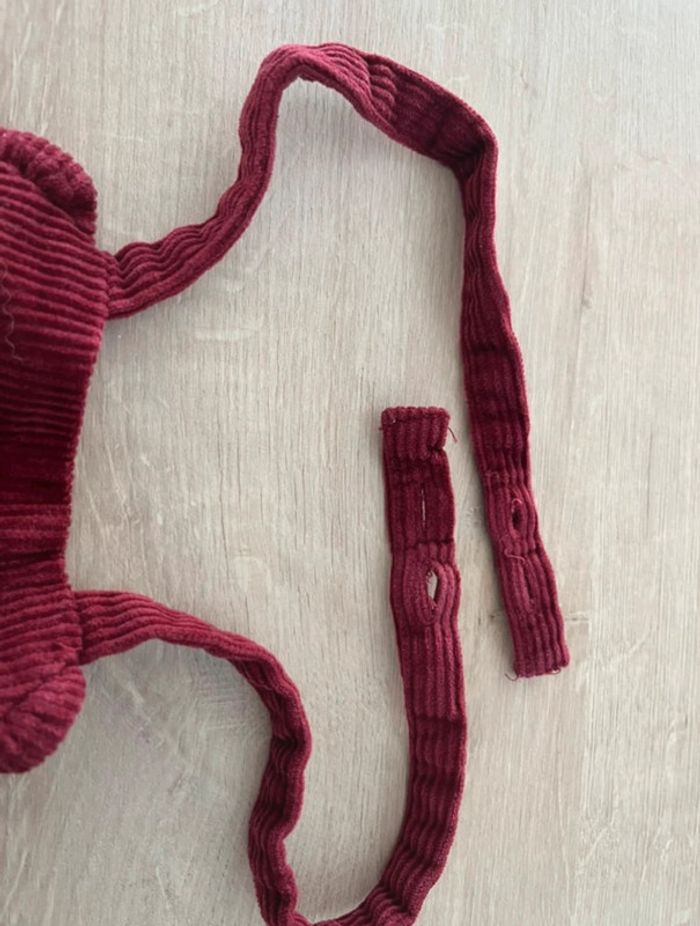 Robe velours rouge bordeaux - photo numéro 4