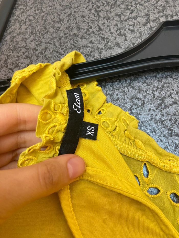 Haut jaune XS Etam - photo numéro 2