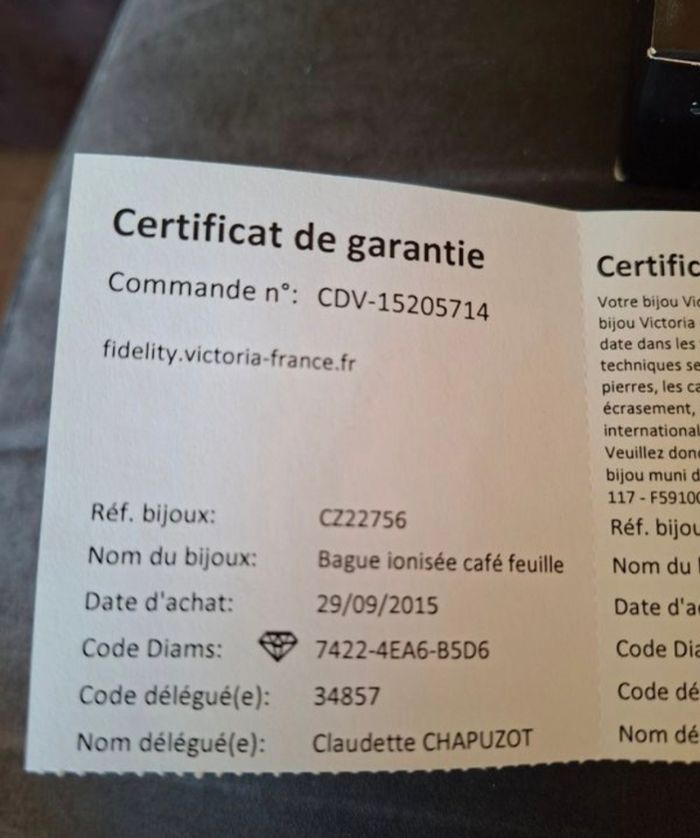 Bague Victoria "Feuille" Ionisée Café - Comme Neuve - Garantie à Vie - photo numéro 5
