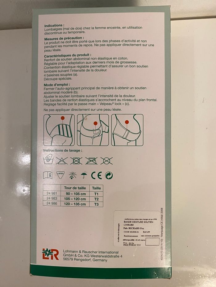 Ceinture de soutien lombaire grossesse Obstemix - photo numéro 4