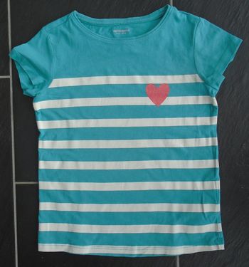 Superbe tee-shirt coeur pailleté fille 8 ans Vertbaudet
