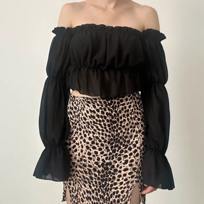 Haut noir vintage - photo numéro 4
