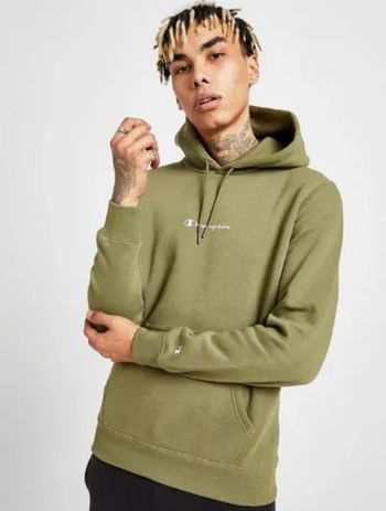 Sweat Capuche Champion USA Kaki Taille 16 ans Neuf et Authentique