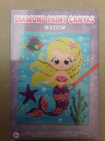 Toile peinture diamants "sirène" NEUVE