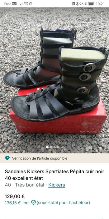 Spartiates Kickers Pepita noires 40