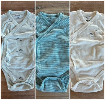 Lot de 3 bodies manches courtes 1 mois