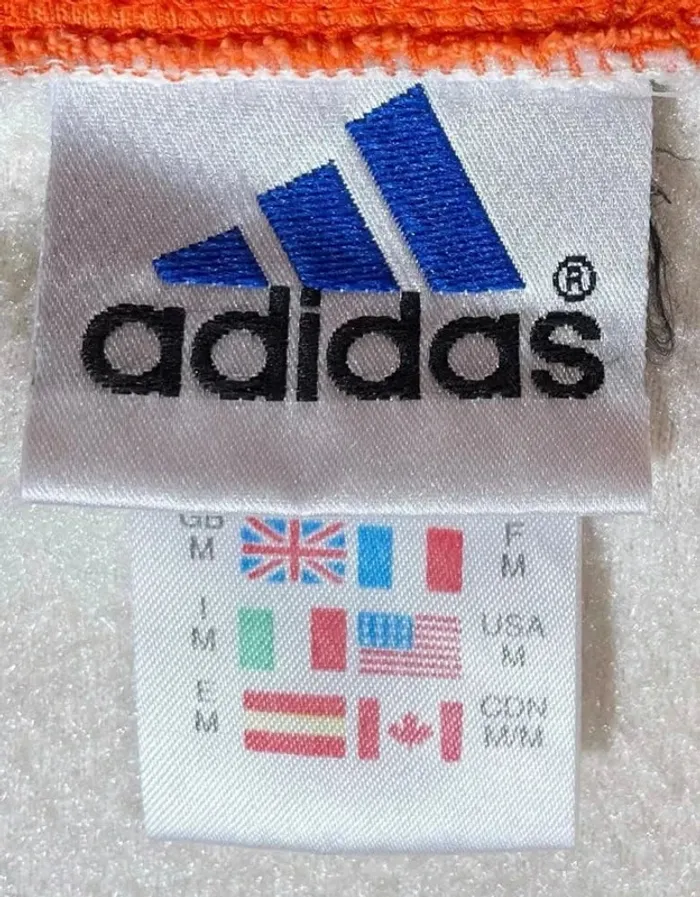 Adidas vintage beige orange quarter zip hoodie Mens M - photo numéro 10