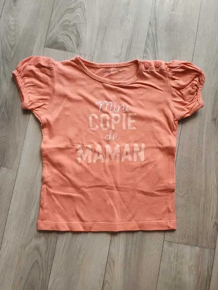Tee shirt MC mini copie de maman 24mois