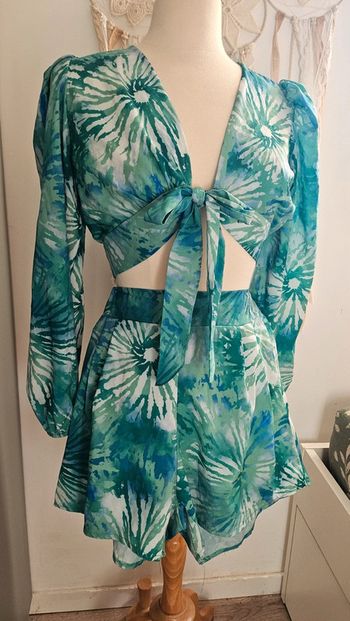 Ensemble short crop top taille unique