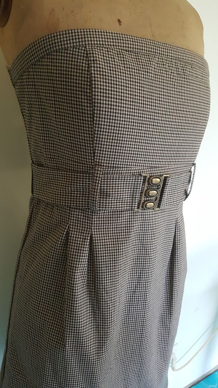 Robe bustier pied de poule NEUVE T40 - photo numéro 2