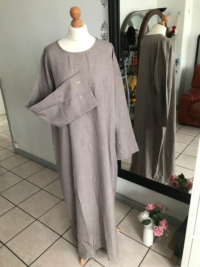 Abaya robe Lune taupe 🌙