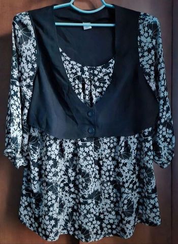Blouse tunique avec boléro intégré 52