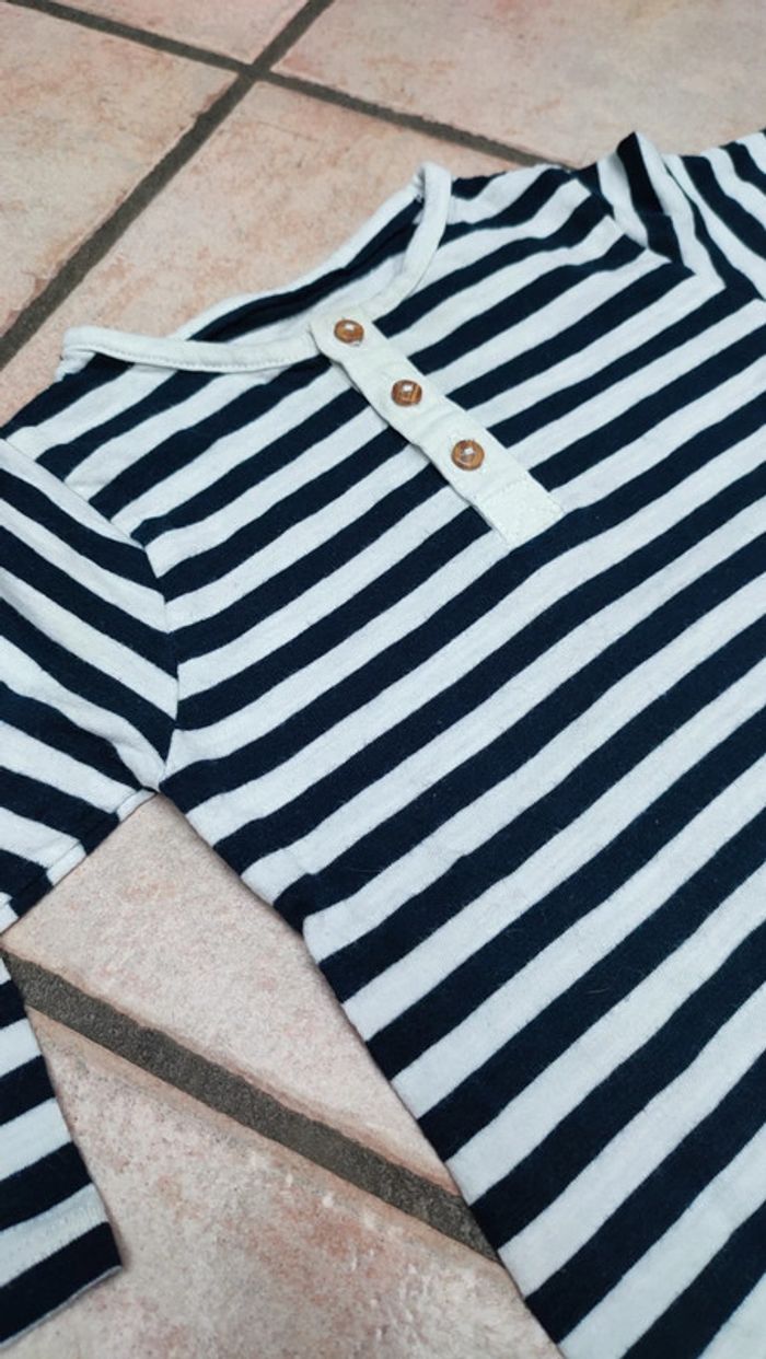 T-shirt ML noir et blanc - photo numéro 2