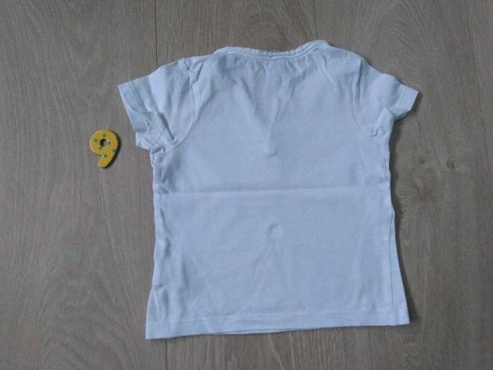 Tee shirt blanc uni garçon orchestra 9 mois - photo numéro 2