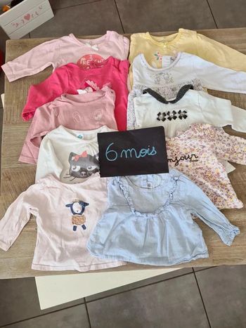 Lot pull 6 mois leger bebe fille