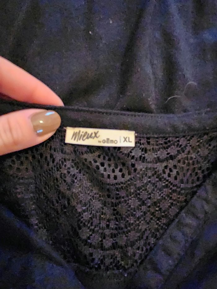 Blouse noire dentelle épaules Gémo – femme T.XL - photo numéro 5