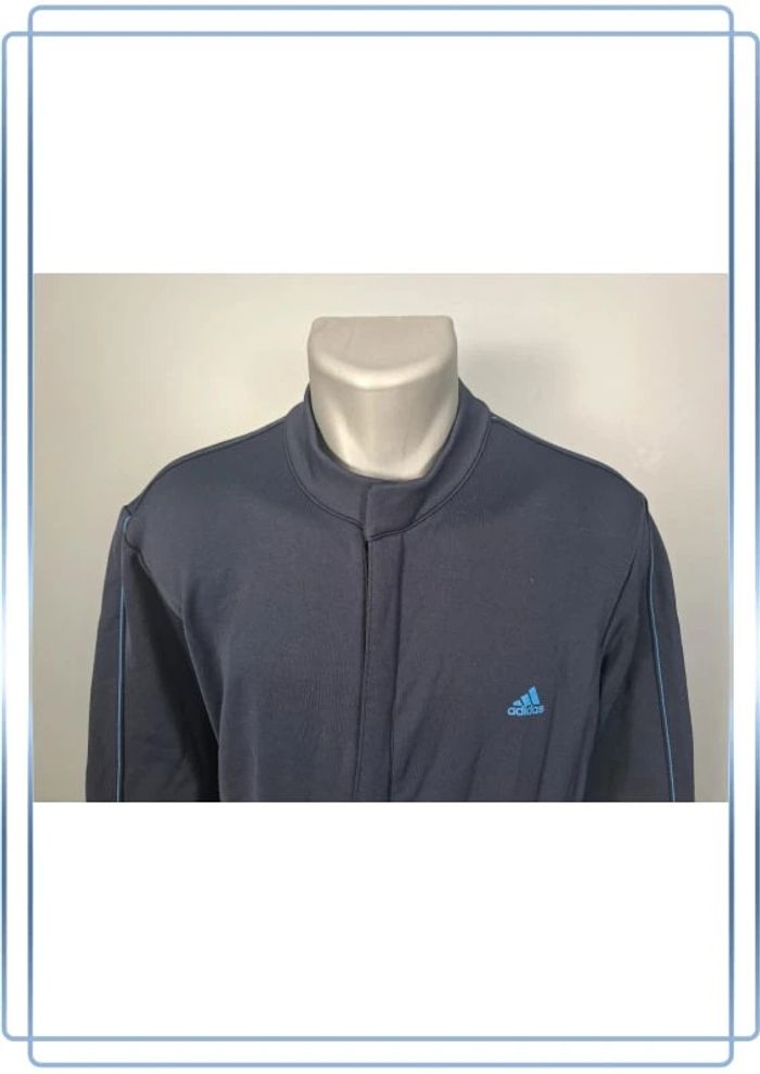 Veste légère Adidas vintage/ homme - taille L / bleu foncé - floqué (331) - photo numéro 2
