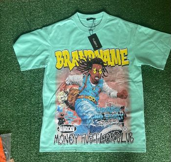 T-shirt Streetwear Mint "Money Hustler Club" - Neuf avec étiquette (légère tache)