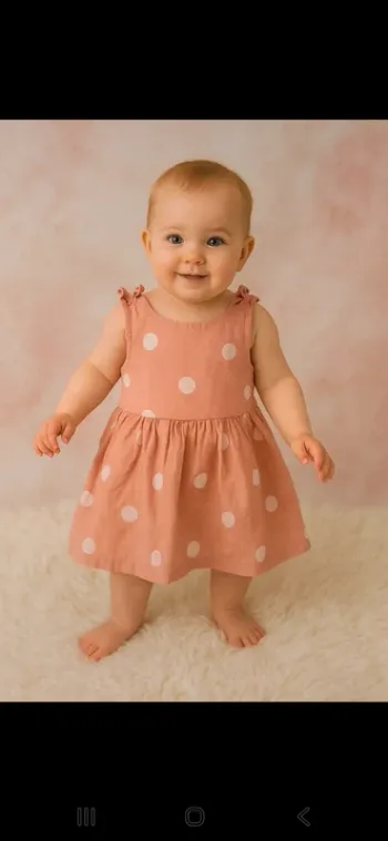 😍Magnifique robe rose petit pois 6 mois fille kiabi