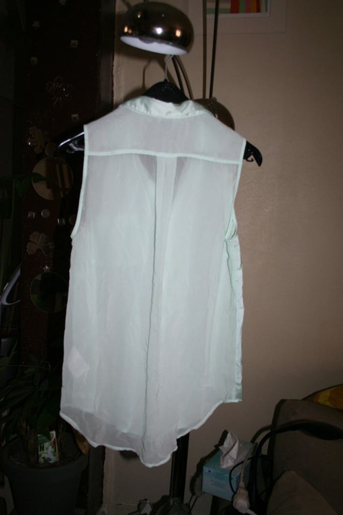 🌸Chemise fluide" H&M "vert eau Taille 36 Neuve 🌸 - photo numéro 3