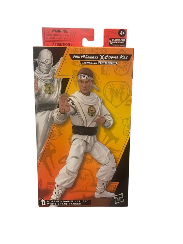 Power Rangers x Cobra Kai Lightning collection Morphed Daniel Larusso White Crane Ranger Hasbro neuf