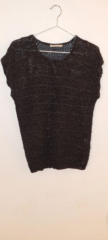 Pull sans manches grosse maille taille 1 ( 38 / M ) Elora
