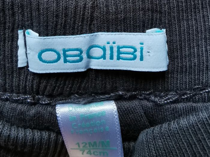 Pantalon épais gris Obaïbi 12 mois - photo numéro 3