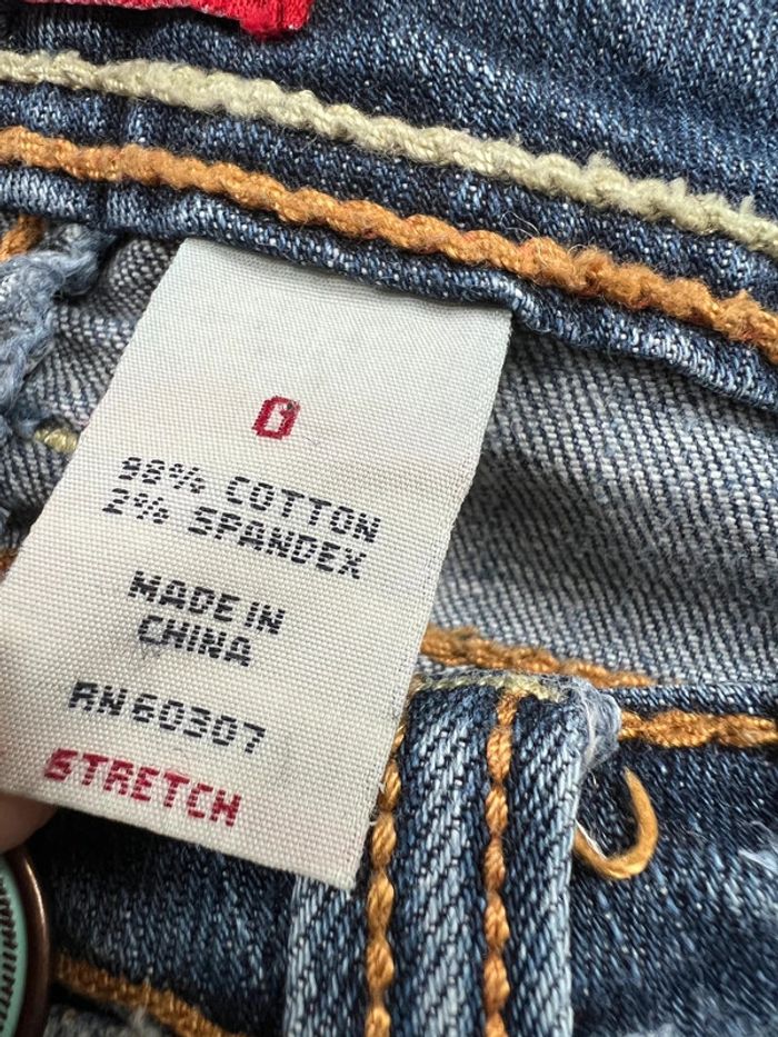 Short en jean vintage femme S – bleu avec poches brodées - photo numéro 12