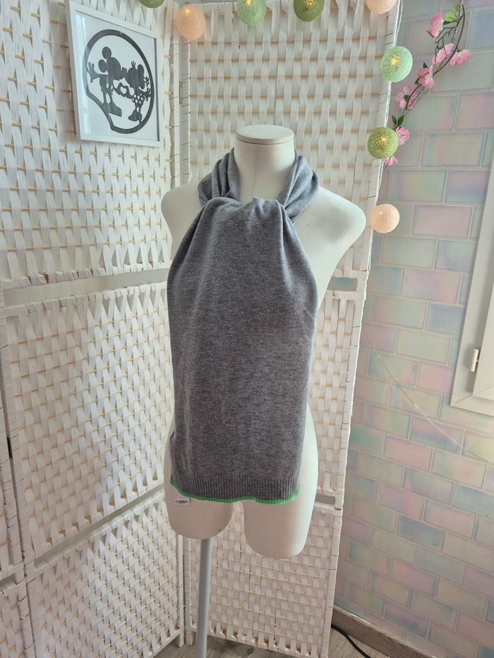 💕Jolie  Écharpe Grise Etam - Douceur Laine et Cachemire - NEUVE💕 - photo numéro 2