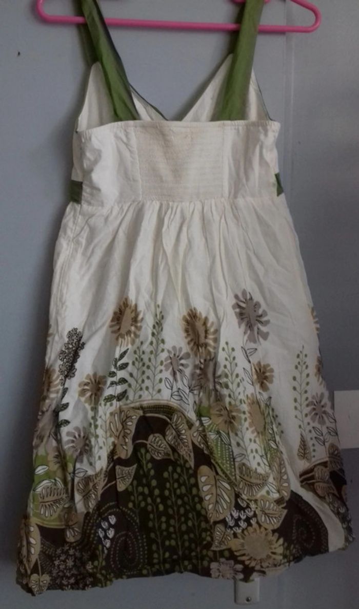 Robe verte et écru vintage - photo numéro 2