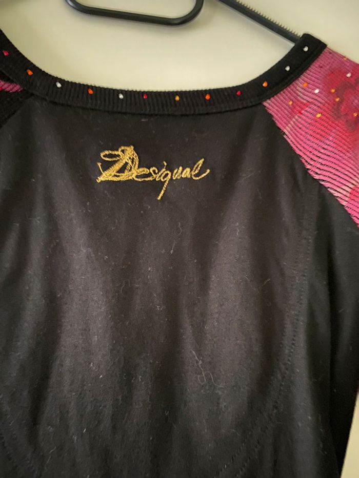 Robe noir/rose Desigual Taille M - photo numéro 9
