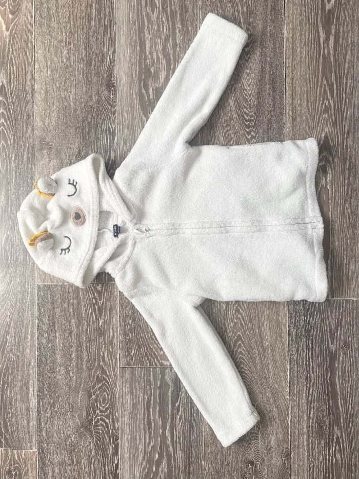 Veste en peluche blanche 4-5 ans (Kiabi) - photo numéro 2