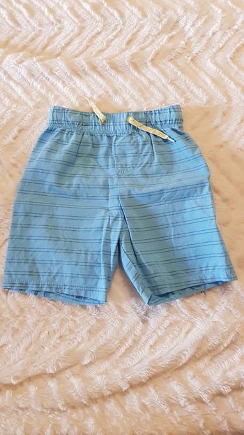 Short fin a rayure bleu