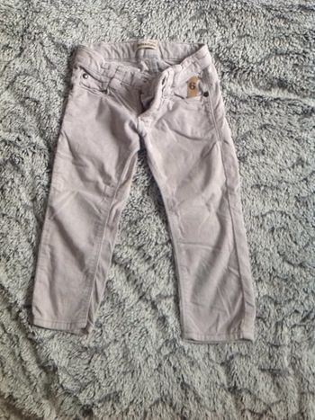 Pantalon slim effet velours Imps&Elfs gris clair - 2 ans